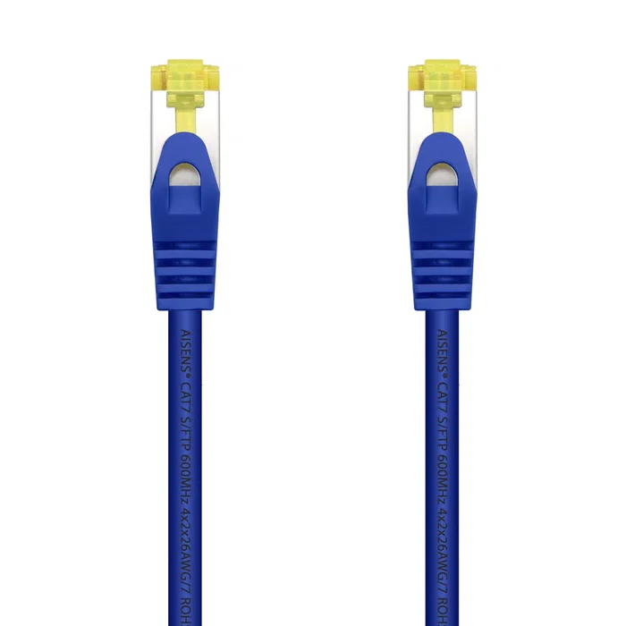 AISENS - CABLE DE RED LATIGUILLO RJ45 LSZH CAT.7 600 MHZ S/FTP PIMF AWG26, AZUL, 2.0M