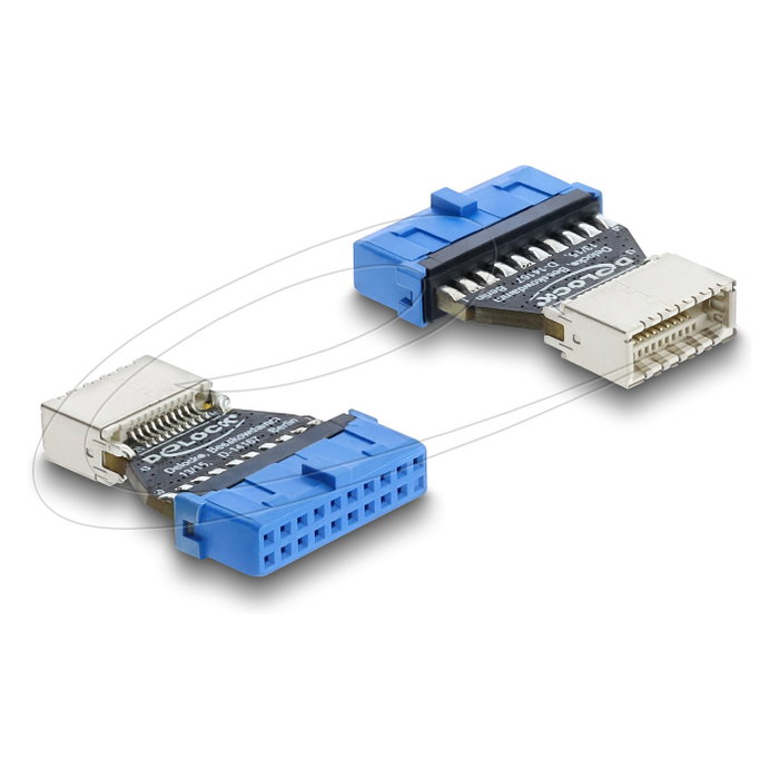 DeLOCK Adaptador USB 5 Gbps de 20 pines a Tipo-E, Azul DeLOCK Adaptador USB 5 Gbps de 20 pines a Tipo-E, Azul
