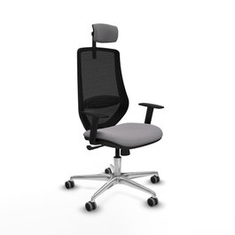 PIQUERAS Y CRESPO Silla de oficina Mardos Gris con mecanismo Sincro