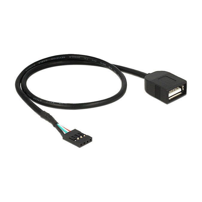 DeLOCK 83825 Cable USB Pin Header Hembra a USB 2.0 Tipo-A Hembra, 40 cm