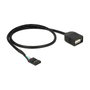 DeLOCK 83825 Cable USB Pin Header Hembra a USB 2.0 Tipo-A Hembra, 40 cm