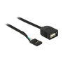DeLOCK 83825 Cable USB Pin Header Hembra a USB 2.0 Tipo-A Hembra, 40 cm