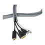 LogiLink Organizador de cables con cremallera de poliéster 30 mm gris
