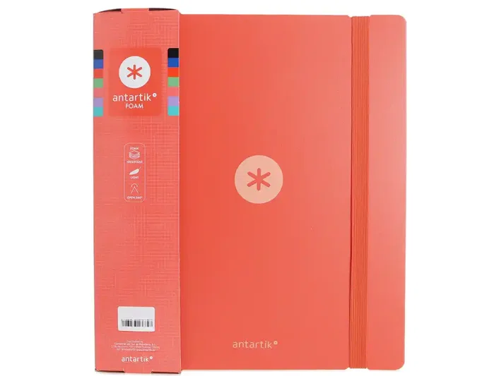 Antartik Carpeta 4 anillas A4 Foam Color Coral