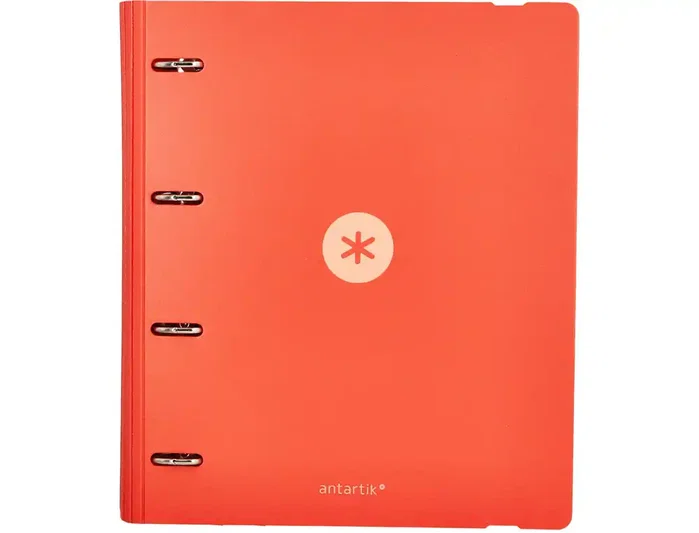 Antartik Carpeta 4 anillas A4 Foam Color Coral
