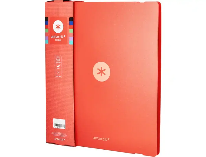 Antartik Carpeta 4 anillas A4 Foam Color Coral