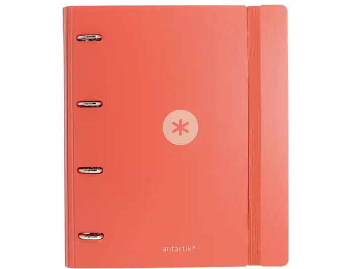 Antartik Carpeta 4 anillas A4 Foam Color Coral