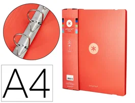 Antartik Carpeta 4 anillas A4 Foam Color Coral