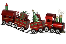 DKD Home Decor Tren de Metal Rojo y Verde 133x24x52 cm