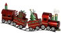DKD Home Decor Tren Navidad Tradicional Rojo Verde Metal 133 x 52 x 24 cm