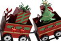 DKD Home Decor Tren Navidad Tradicional Rojo Verde Metal 133 x 52 x 24 cm