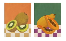 DKD Home Decor Cuadro Lienzo MDF Fruta Surtido 26x2x33 cm