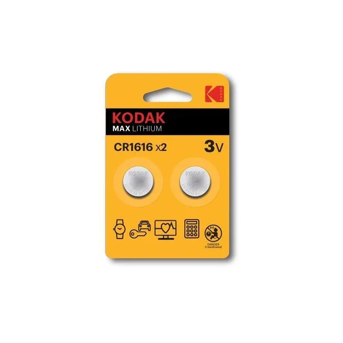 Kodak - Baterías de litio MAX CR1616, blister de 2 piezas