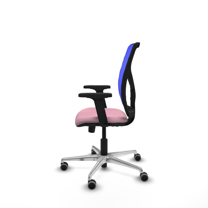 PIQUERAS Y CRESPO Silla de oficina Motilla con mecanismo Sincro, Tela Rosa y Malla Azul PIQUERAS Y CRESPO Silla de oficina Motilla con mecanismo Sincro, Tela Rosa y Malla Azul