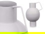 GIFTDECOR Jarron Acero Abombado Gris Pastel 15x23x13 cm (Set de 6)