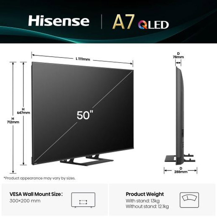 Smart TV Hisense 50A7Q 4K Ultra HD 50" LED HDR D-LED Smart TV Hisense 50A7Q 4K Ultra HD 50" LED HDR D-LED