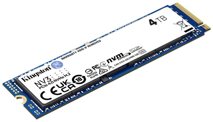 Kingston NV3 M.2 2280 SSD 4 TB PCIe 4.0 NVMe Kingston NV3 M.2 2280 SSD 4 TB PCIe 4.0 NVMe