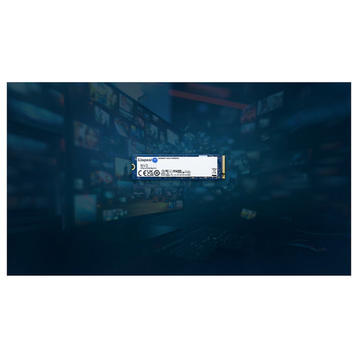 Kingston NV3 M.2 4TB NVMe PCIe 4.0 x4 SSD 6000 MB/s Lectura 5000 MB/s Escritura para PC y Portátil