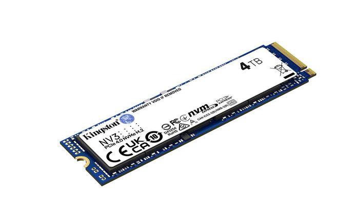Kingston NV3 M.2 2280 SSD 4 TB PCIe 4.0 NVMe Kingston NV3 M.2 2280 SSD 4 TB PCIe 4.0 NVMe