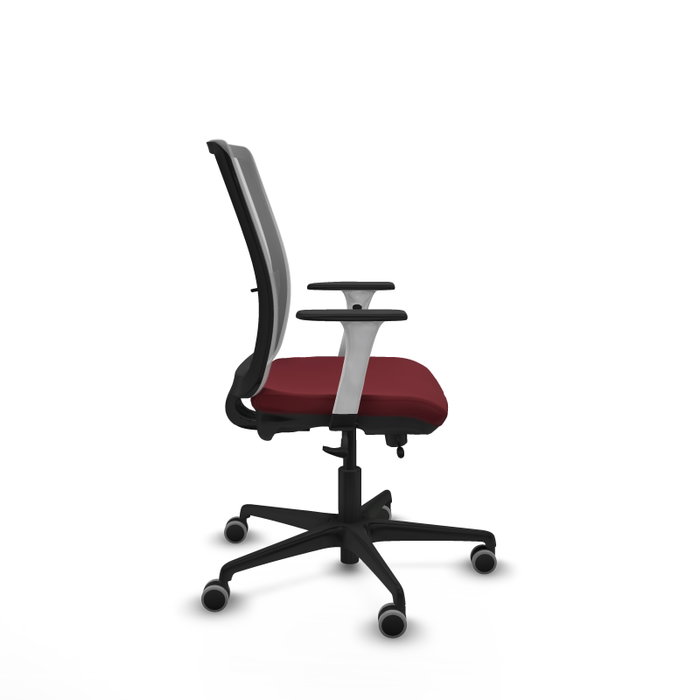 PIQUERAS Y CRESPO Silla de oficina Haches con mecanismo Sincro/Traslack, Granate y Gris PIQUERAS Y CRESPO Silla de oficina Haches con mecanismo Sincro/Traslack, Granate y Gris
