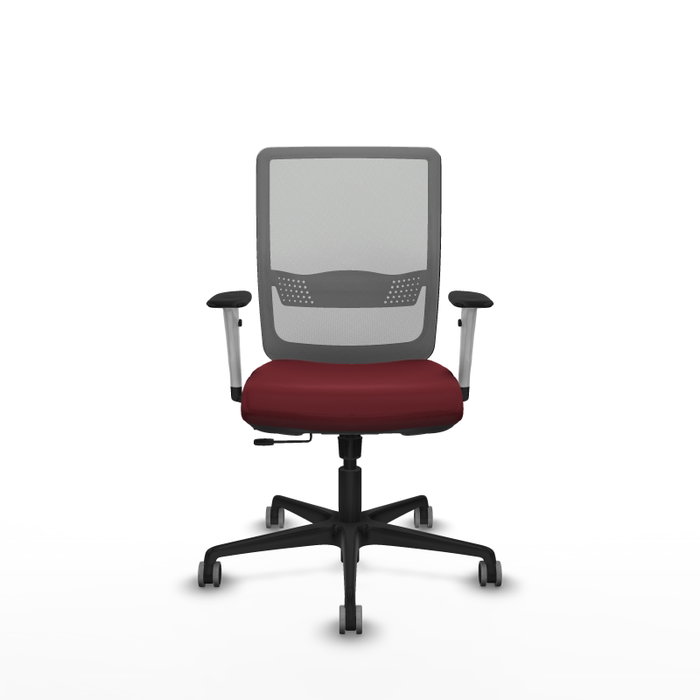 PIQUERAS Y CRESPO Silla de oficina Haches con mecanismo Sincro/Traslack, Granate y Gris PIQUERAS Y CRESPO Silla de oficina Haches con mecanismo Sincro/Traslack, Granate y Gris