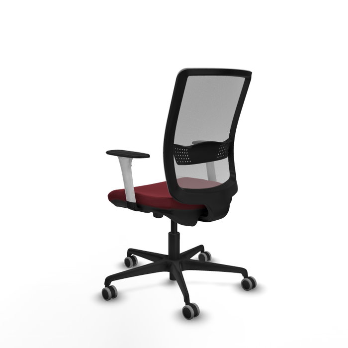 PIQUERAS Y CRESPO Silla de oficina Haches con mecanismo Sincro/Traslack, Granate y Gris PIQUERAS Y CRESPO Silla de oficina Haches con mecanismo Sincro/Traslack, Granate y Gris