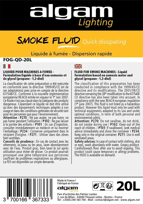 ALGAMLIGHT Líquido Media Densidad Dispersión Rápida 20L Blanco Humo