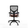 PIQUERAS Y CRESPO Silla de oficina Motilla con mecanismo Sincro/Traslack, Naranja y Gris