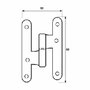 Edm Pernio PN07 Izquierda 100 x 58 mm Acero Inox