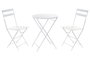 DKD Home Decor Mesa Terraza Y Jardin Blanco 60x60x71 cm Set de 3 Piezas