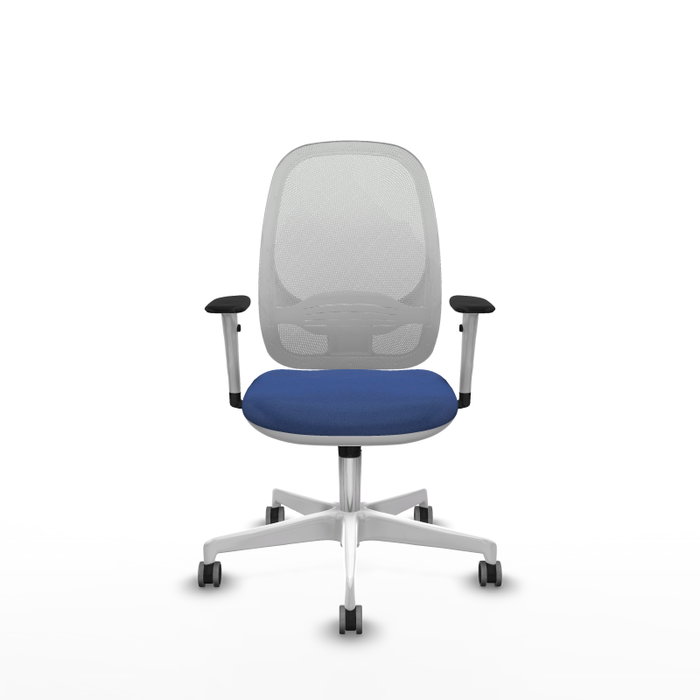 PIQUERAS Y CRESPO Silla de oficina Cilanco con mecanismo Sincro, Azul marino y Blanco PIQUERAS Y CRESPO Silla de oficina Cilanco con mecanismo Sincro, Azul marino y Blanco