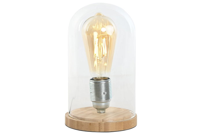 DKD Home Decor Lámpara Sobremesa Vintage Natural Cristal Bambú 13 x 22 x 13 cm DKD Home Decor Lámpara Sobremesa Vintage Natural Cristal Bambú 13 x 22 x 13 cm