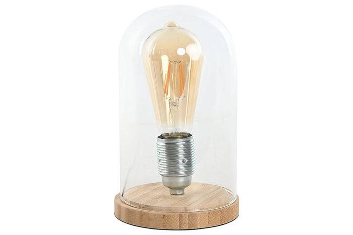 DKD Home Decor Lámpara Sobremesa Vintage Natural Cristal Bambú 13 x 22 x 13 cm DKD Home Decor Lámpara Sobremesa Vintage Natural Cristal Bambú 13 x 22 x 13 cm