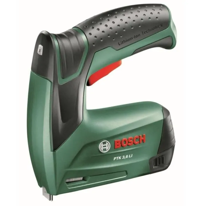 Bosch Grapadora inalámbrica PTK 3,6 Li - Indicador de nivel de carga, Sistema Push + Release Bosch Grapadora inalámbrica PTK 3,6 Li - Indicador de nivel de carga, Sistema Push + Release