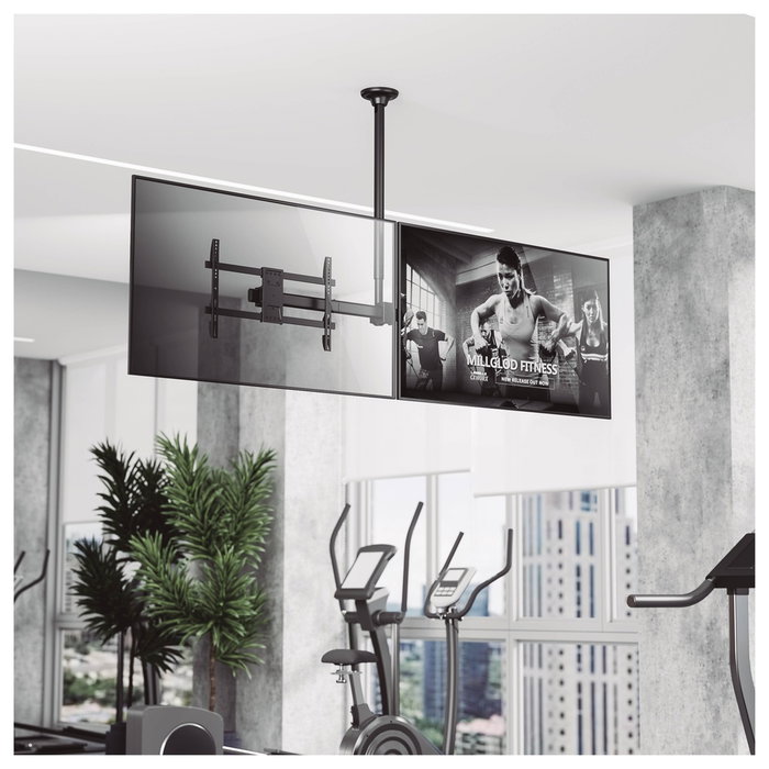 Holmios Soporte de techo giratorio con doble brazo para TV 34-60 pulgadas