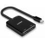 Lindy 38432 Hub Mini DisplayPort a 2 Puertos HDMI 4K Ultra HD Negro