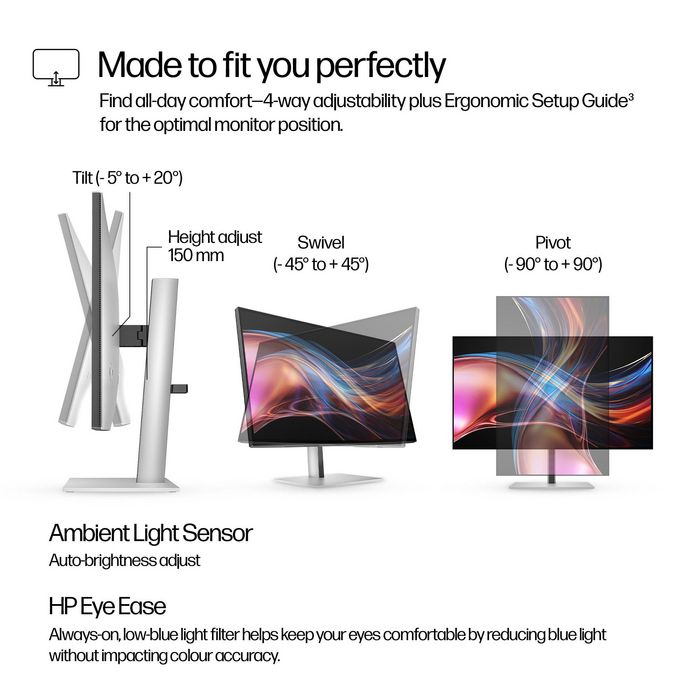 HP Monitor Series 7 Pro 27" QHD Thunderbolt 4 727pu | Ver tus ideas cobrar vida con colores impactantes y conectividad perfecta.
