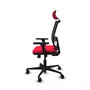 PIQUERAS Y CRESPO Silla de oficina Yunquera Rojo/Negro con mecanismo Sincro/Traslack