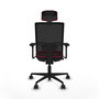 PIQUERAS Y CRESPO Silla de oficina Yunquera Rojo/Negro con mecanismo Sincro/Traslack