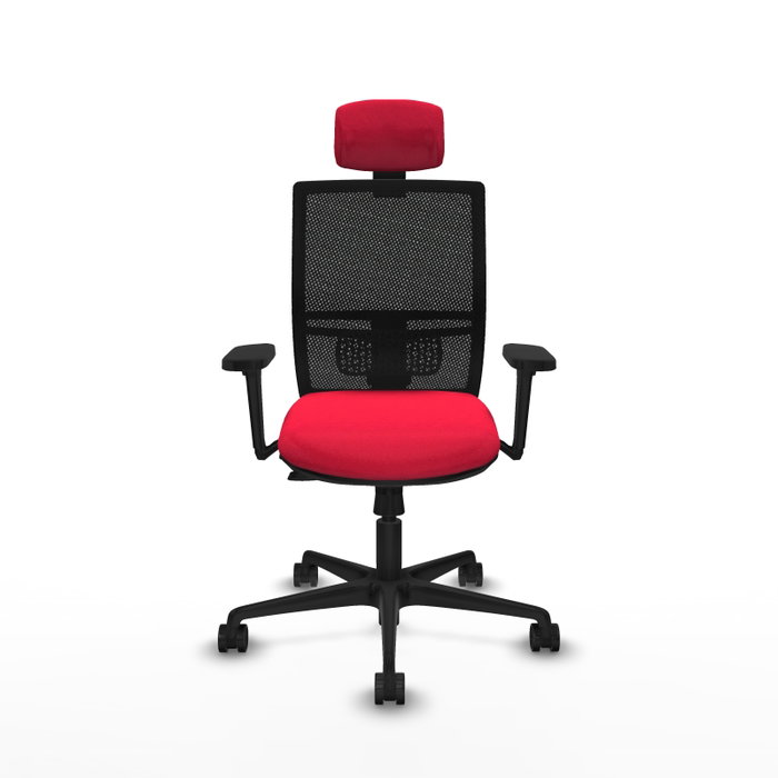 PIQUERAS Y CRESPO Silla de oficina Yunquera Rojo/Negro con mecanismo Sincro/Traslack PIQUERAS Y CRESPO Silla de oficina Yunquera Rojo/Negro con mecanismo Sincro/Traslack