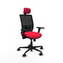 PIQUERAS Y CRESPO Silla de oficina Yunquera Rojo/Negro con mecanismo Sincro/Traslack