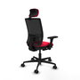 PIQUERAS Y CRESPO Silla de oficina Yunquera Rojo/Negro con mecanismo Sincro/Traslack