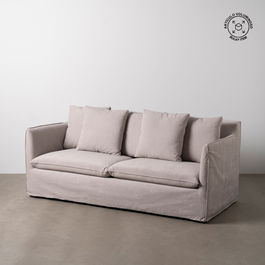Sofá Taupe Tejido Salón 197 X 91 X 78 cm