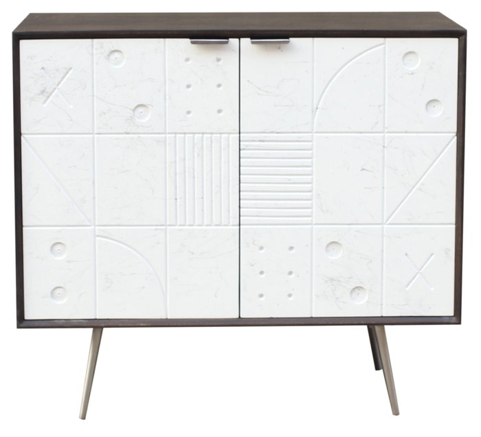 DKD Home Decor Aparador de Mango y Metal Blanco y Marrón DKD Home Decor Aparador de Mango y Metal Blanco y Marrón