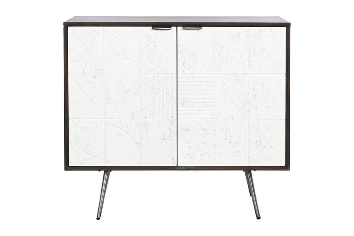 DKD Home Decor Aparador de Mango y Metal Blanco y Marrón DKD Home Decor Aparador de Mango y Metal Blanco y Marrón