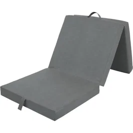 Samba Tumbona plegable multiposición - Espuma y tela - Gris oscuro - 190 x 70 x 9 cm