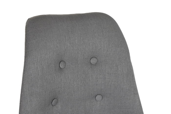 DKD Home Decor Silla de Roble y Poliéster Gris Oscuro DKD Home Decor Silla de Roble y Poliéster Gris Oscuro