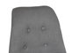 DKD Home Decor Silla de Roble y Poliéster Gris Oscuro