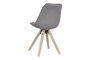 DKD Home Decor Silla de Roble y Poliéster Gris Oscuro