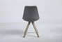 DKD Home Decor Silla de Roble y Poliéster Gris Oscuro